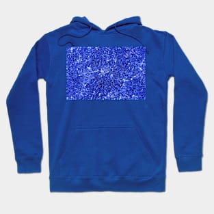 Abstract Background in Cobalt Blue Hoodie